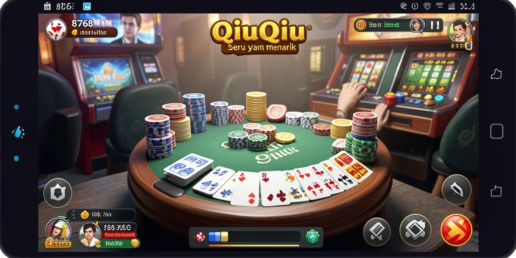 Tampilan menarik dari gameplay QiuQiu di 8768