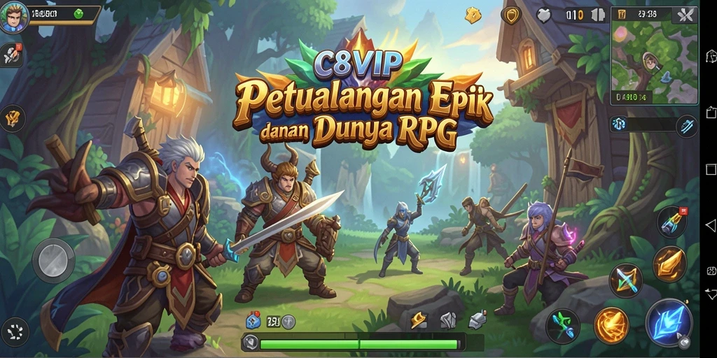Tampak gameplay C8VIP yang mengasyikkan dalam dunia RPG.