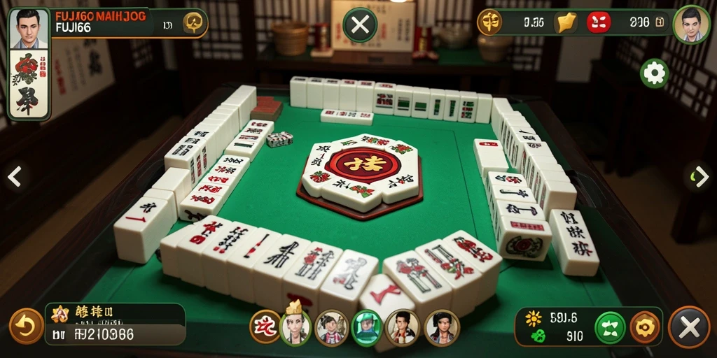 Tampilan gameplay Mahjong yang mendebarkan di FUJI66.