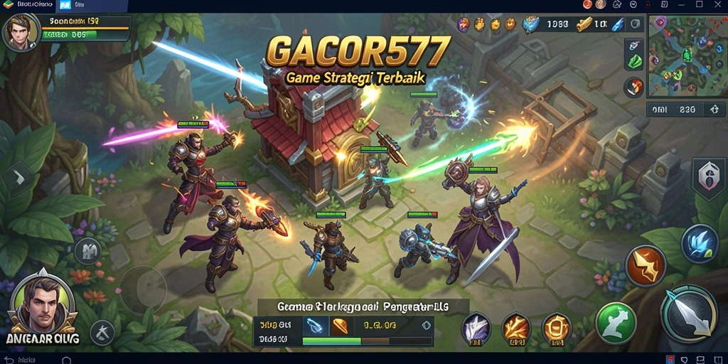 Tampilan dinamis gameplay GACOR577 dalam aksi strategi.