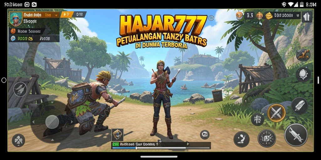 Tampilan gameplay HAJAR777 menunjukkan dunia terbuka yang indah dan realistis.