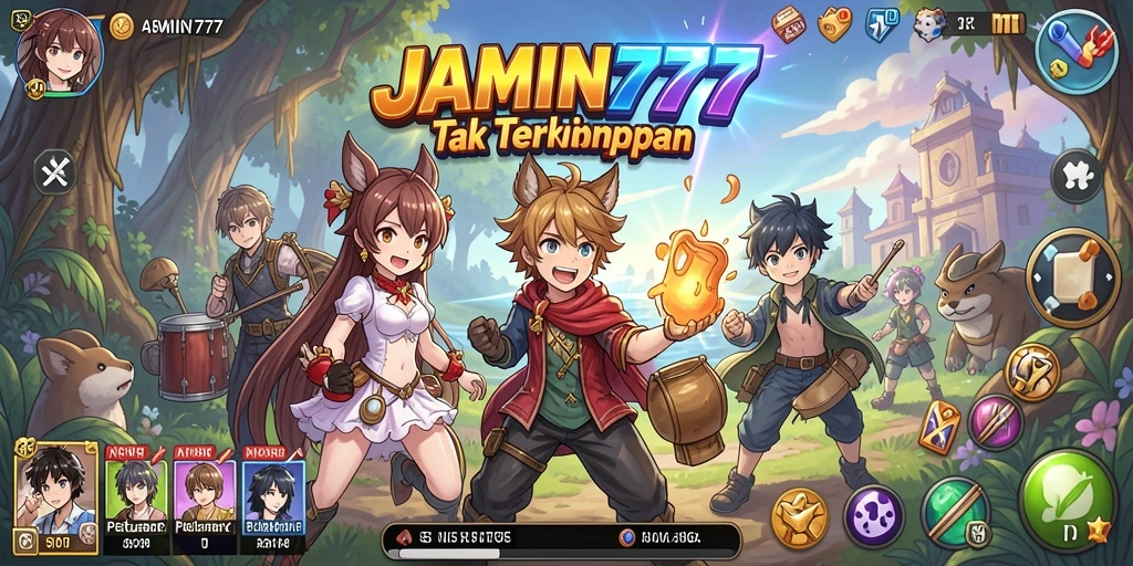 Screenshot menunjukkan serunya gameplay Anime di JAMIN777.