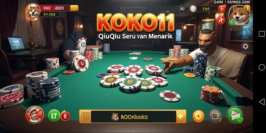 Tampilan gameplay seru KOKO11 saat bermain QiuQiu.