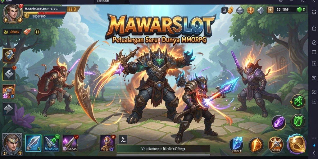 Gameplay seru dalam <strong>MAWARSLOT</strong> dengan pertempuran yang mendebarkan di dunia MMORPG.