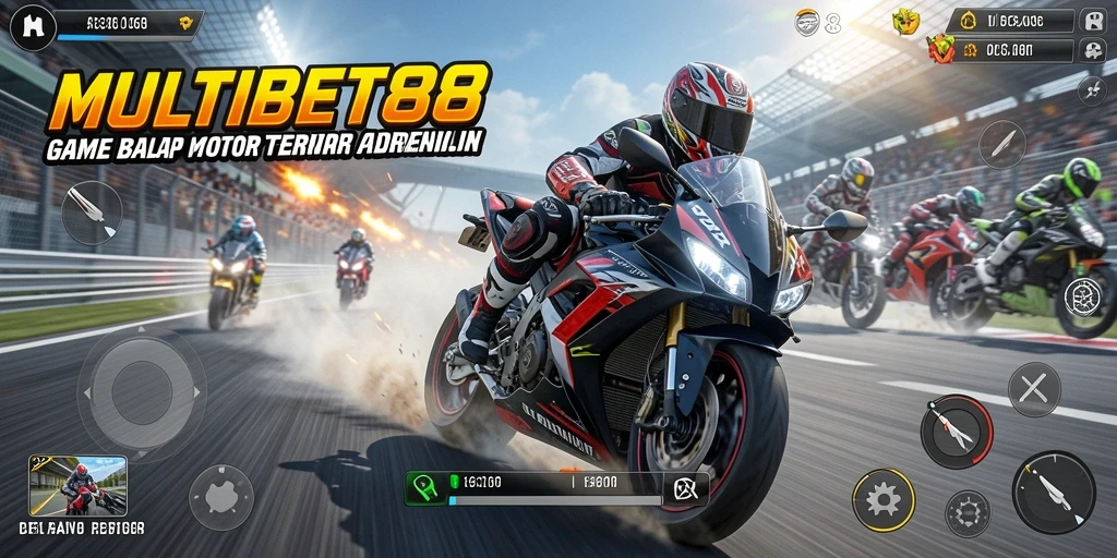 Gameplay seru MULTIBET88 dengan balapan motor yang mendebarkan.