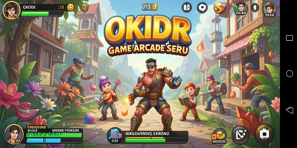 Tampilan gameplay OKIDR yang penuh warna dan tantangan seru.